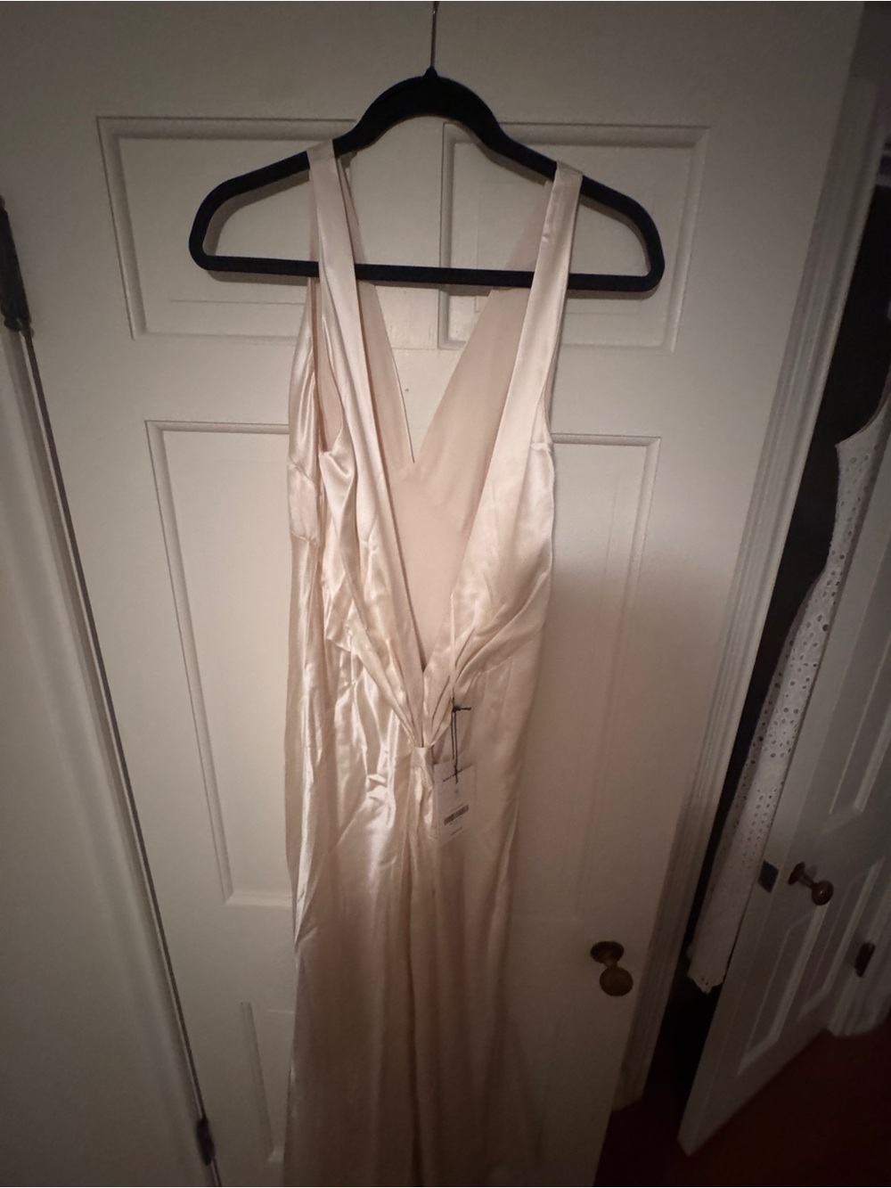 NWT Reformation Margot V-Neck Backless Silk Dress - Picture 3 of 7